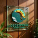 画像11: カラフルな虹とクジラの希望ロゴ (11)