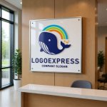 画像13: カラフルな虹とクジラの希望ロゴ (13)