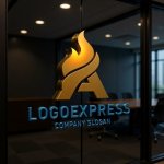 画像15: A字と炎の情熱的ロゴ (15)