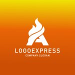 画像4: A字と炎の情熱的ロゴ (4)