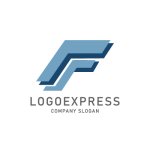 画像1: F字のスピード感あふれるモダンロゴ (1)