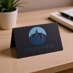 画像6: 都市と円が織りなす未来の街並みロゴ (6)