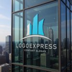 画像16: M字とビル群の都市開発ロゴ (16)