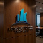 画像9: M字とビル群の都市開発ロゴ (9)