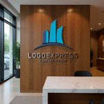 画像13: M字とビル群の都市開発ロゴ (13)