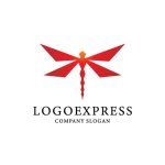 画像1: トンボのシャープなダイナミックロゴ (1)