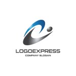 画像1: Eと躍動する人型ロゴ (1)