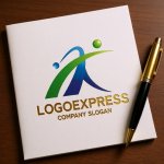 画像6: IとK、躍動する人型で繋がりを示すロゴ (6)