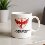 画像16: 不死鳥と盾の力強い飛躍ロゴ (16)