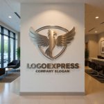 画像10: 不死鳥と盾の力強い飛躍ロゴ (10)