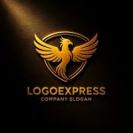 画像12: 不死鳥と盾の力強い飛躍ロゴ (12)