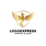 画像3: 不死鳥と盾の力強い飛躍ロゴ (3)