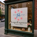 画像7: PeまたはReと桜の花が彩るエレガントなロゴ (7)