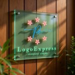 画像11: PeまたはReと桜の花が彩るエレガントなロゴ (11)