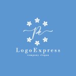 画像4: PeまたはReと桜の花が彩るエレガントなロゴ (4)