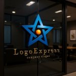 画像15: 星と中心の輝きが象徴する成功ロゴ (15)