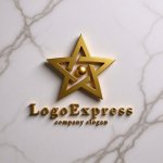 画像13: 星と中心の輝きが象徴する成功ロゴ (13)