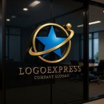 画像15: 輝く星と軌道のグローバルロゴ (15)