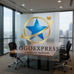 画像11: 輝く星と軌道のグローバルロゴ (11)