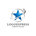 画像3: 輝く星と軌道のグローバルロゴ (3)