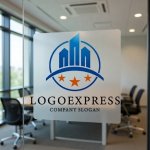 画像8: 都市と星が輝く発展と信頼のロゴ (8)