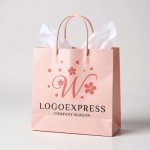 画像6: Wと桜の花が彩るエレガントなロゴ (6)