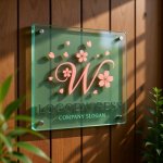 画像11: Wと桜の花が彩るエレガントなロゴ (11)