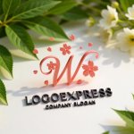 画像12: Wと桜の花が彩るエレガントなロゴ (12)