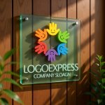 画像11: 笑顔の手で作られた輪のロゴ (11)