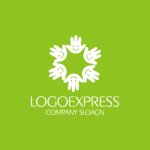 画像4: 笑顔の手で作られた輪のロゴ (4)