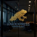 画像15: カエルとラインアートのミニマルロゴ (15)