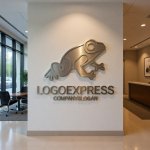 画像10: カエルとラインアートのミニマルロゴ (10)