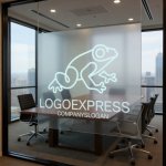 画像11: カエルとラインアートのミニマルロゴ (11)