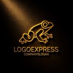 画像12: カエルとラインアートのミニマルロゴ (12)