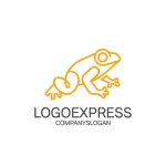 画像3: カエルとラインアートのミニマルロゴ (3)