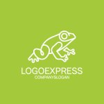 画像4: カエルとラインアートのミニマルロゴ (4)