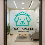 画像6: 犬の家と笑顔がかわいいペットロゴ (6)