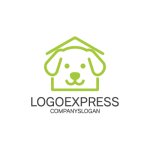 画像3: 犬の家と笑顔がかわいいペットロゴ (3)