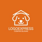 画像4: 犬の家と笑顔がかわいいペットロゴ (4)