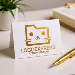 画像16: 猫の顔がかわいいフォルダロゴ (16)