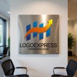 画像7: H型バーと上昇矢印の成長促進ロゴ (7)