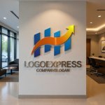 画像10: H型バーと上昇矢印の成長促進ロゴ (10)