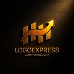 画像12: H型バーと上昇矢印の成長促進ロゴ (12)