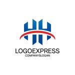 画像3: Hの構造と赤い弧が示す堅実な飛躍ロゴ (3)