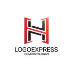 画像1: Hの力強い連結と未来志向ロゴ (1)