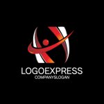 画像4: Hと人型が描くグローバルな飛躍ロゴ (4)