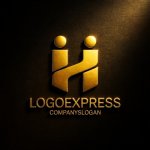 画像12: Hと人型の力強い繋がりと支援のロゴ (12)