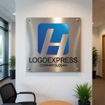 画像7: Hとスクエアのモダンな信頼ロゴ (7)