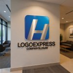 画像10: Hとスクエアのモダンな信頼ロゴ (10)