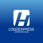 画像4: Hとスクエアのモダンな信頼ロゴ (4)